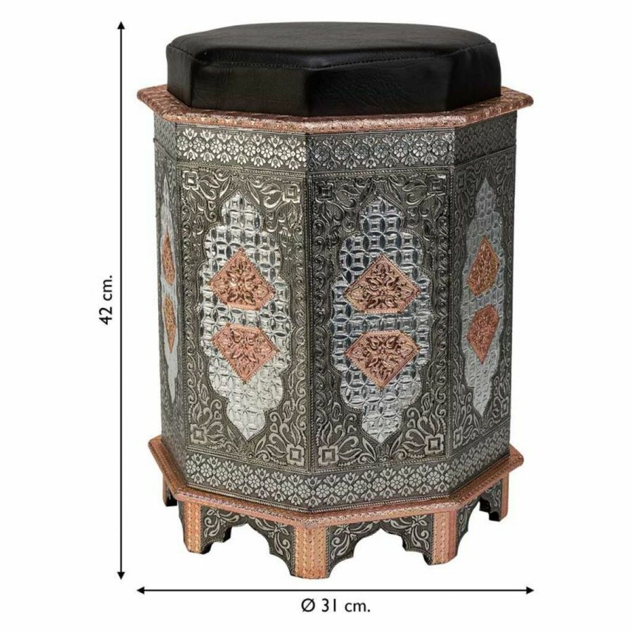 Taburet Alexandra House Living Bl Aluminium Tr MDF 11 x 42 x 38 cm #25