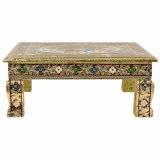 Sofabord Alexandra House Living Gylden Aluminium Tr MDF 38 x 14 x 38 cm #4