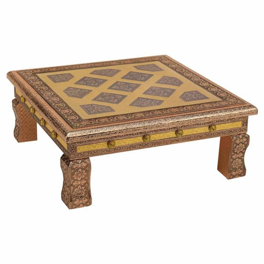 Sofabord Alexandra House Living Kobber Aluminium Tr MDF 38 x 14 x 38 cm #1