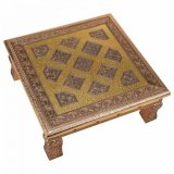 Sofabord Alexandra House Living Kobber Aluminium Tr MDF 38 x 14 x 38 cm #3