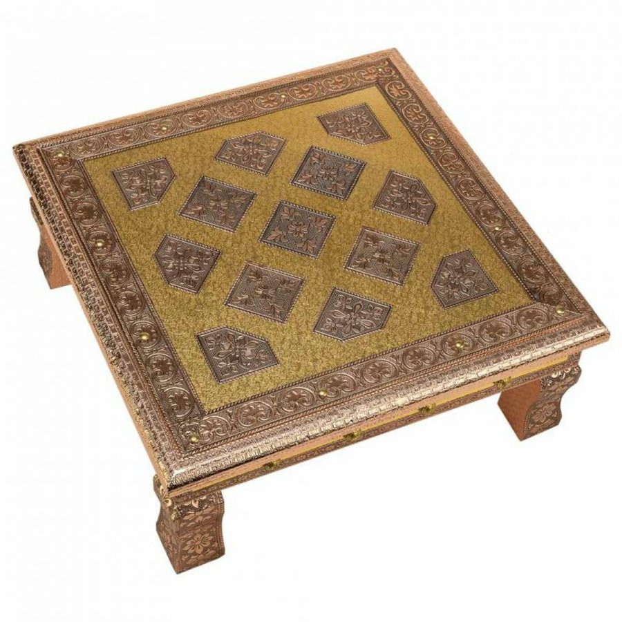 Sofabord Alexandra House Living Kobber Aluminium Tr MDF 38 x 14 x 38 cm #3