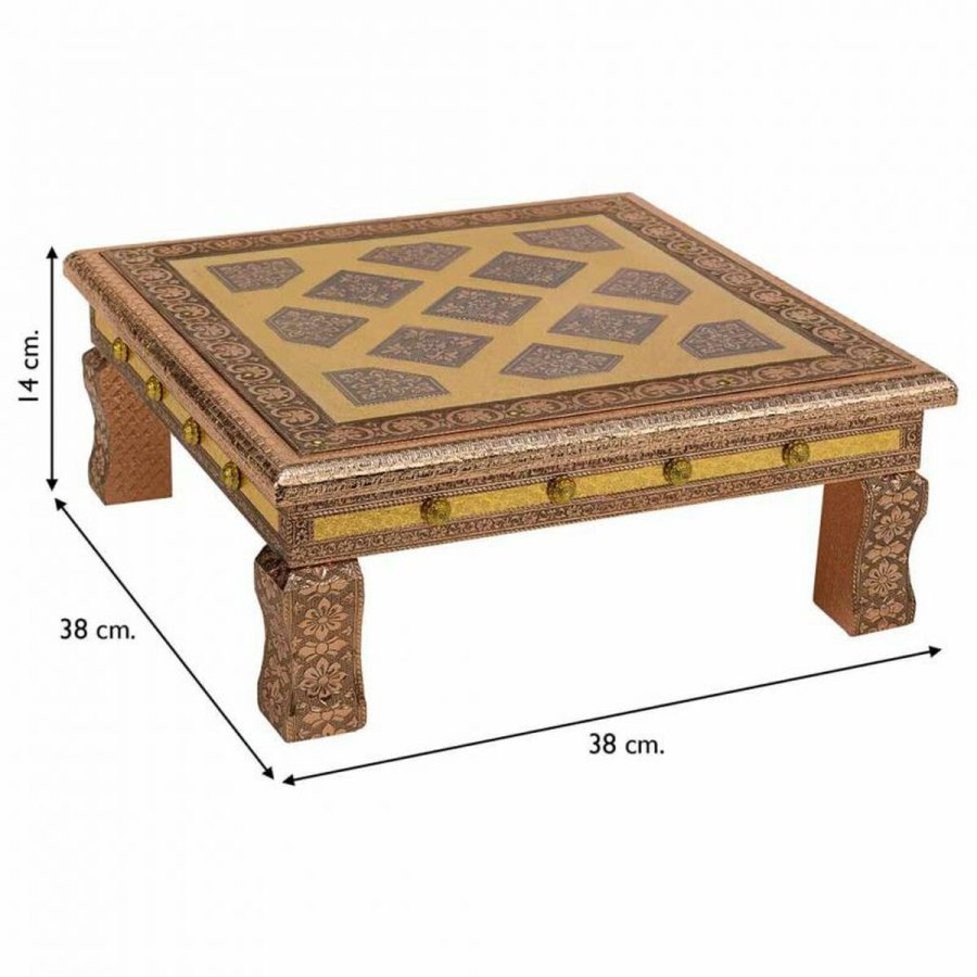 Sofabord Alexandra House Living Kobber Aluminium Tr MDF 38 x 14 x 38 cm #5