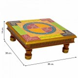 Sofabord Alexandra House Living Gul Aluminium Tr MDF 38 x 14 x 38 cm #5
