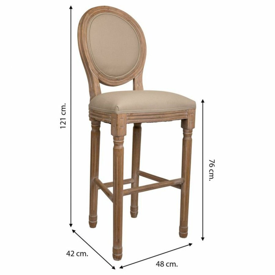 Taburet Alexandra House Living Brun Kanvas Gummitr 42 x 121 x 48 cm #25