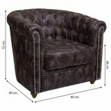 Lnestol Alexandra House Living Brun 80 x 72 x 80 cm Betrk #6