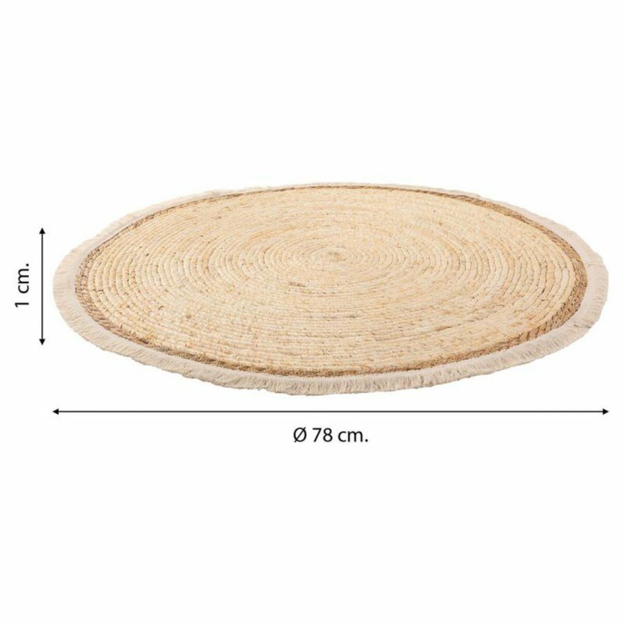 Tppe Alexandra House Living Brun Naturlig fiber 78 x 78 cm Cirkulr #19