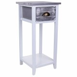 Natbord Alexandra House Living Hvid 30 x 63 x 30 cm #1