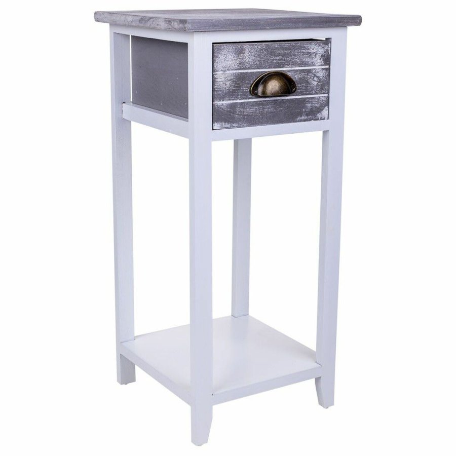 Natbord Alexandra House Living Hvid 30 x 63 x 30 cm #1