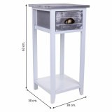 Natbord Alexandra House Living Hvid 30 x 63 x 30 cm #19