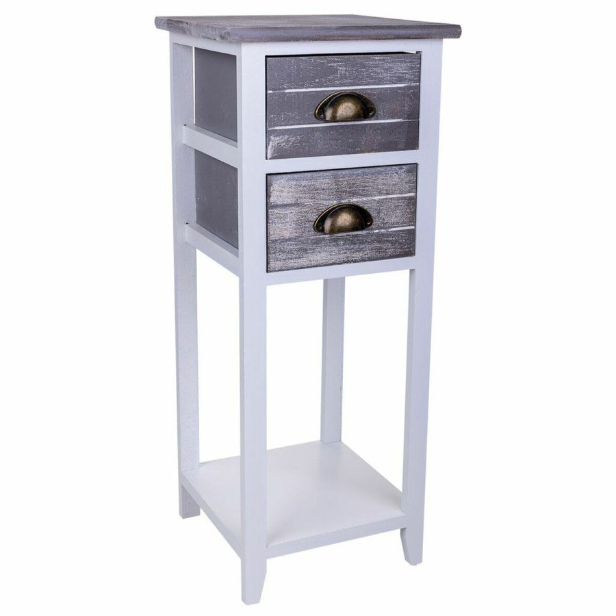 Natbord Alexandra House Living Hvid 30 x 73 x 30 cm #1