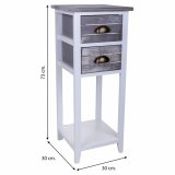 Natbord Alexandra House Living Hvid 30 x 73 x 30 cm #19