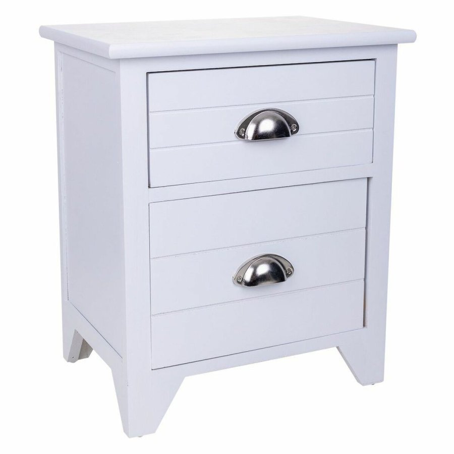 Natbord Alexandra House Living Hvid 28 x 45 x 38 cm #1