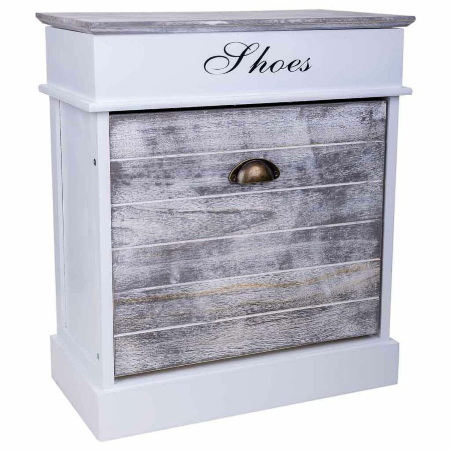 Skostativ Alexandra House Living Hvid 28 x 58 x 50 cm 1 skuffe #1