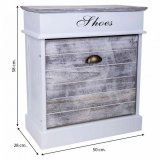 Skostativ Alexandra House Living Hvid 28 x 58 x 50 cm 1 skuffe #19
