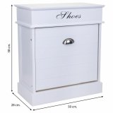 Skostativ Alexandra House Living Hvid 28 x 58 x 50 cm 1 skuffe #19