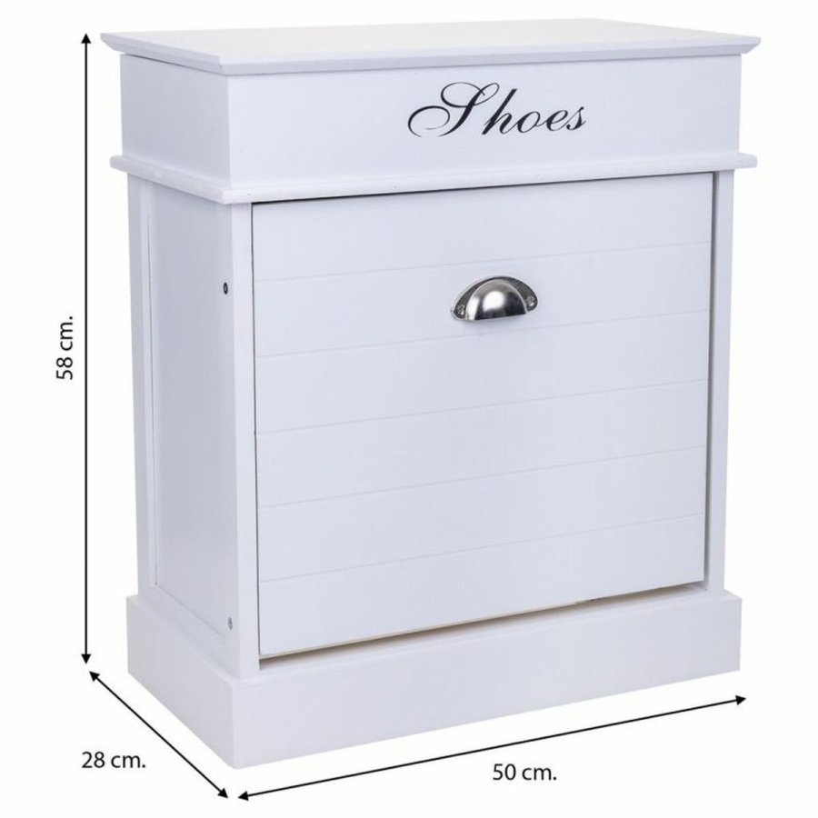 Skostativ Alexandra House Living Hvid 28 x 58 x 50 cm 1 skuffe #19