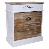 Skostativ Alexandra House Living Hvid 28 x 58 x 50 cm 1 skuffe #1
