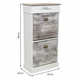 Skostativ Alexandra House Living Hvid 28 x 98 x 50 cm 2 skuffer #19