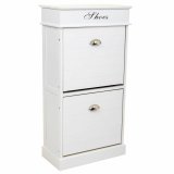 Skostativ Alexandra House Living Hvid 28 x 98 x 50 cm 2 skuffer #1