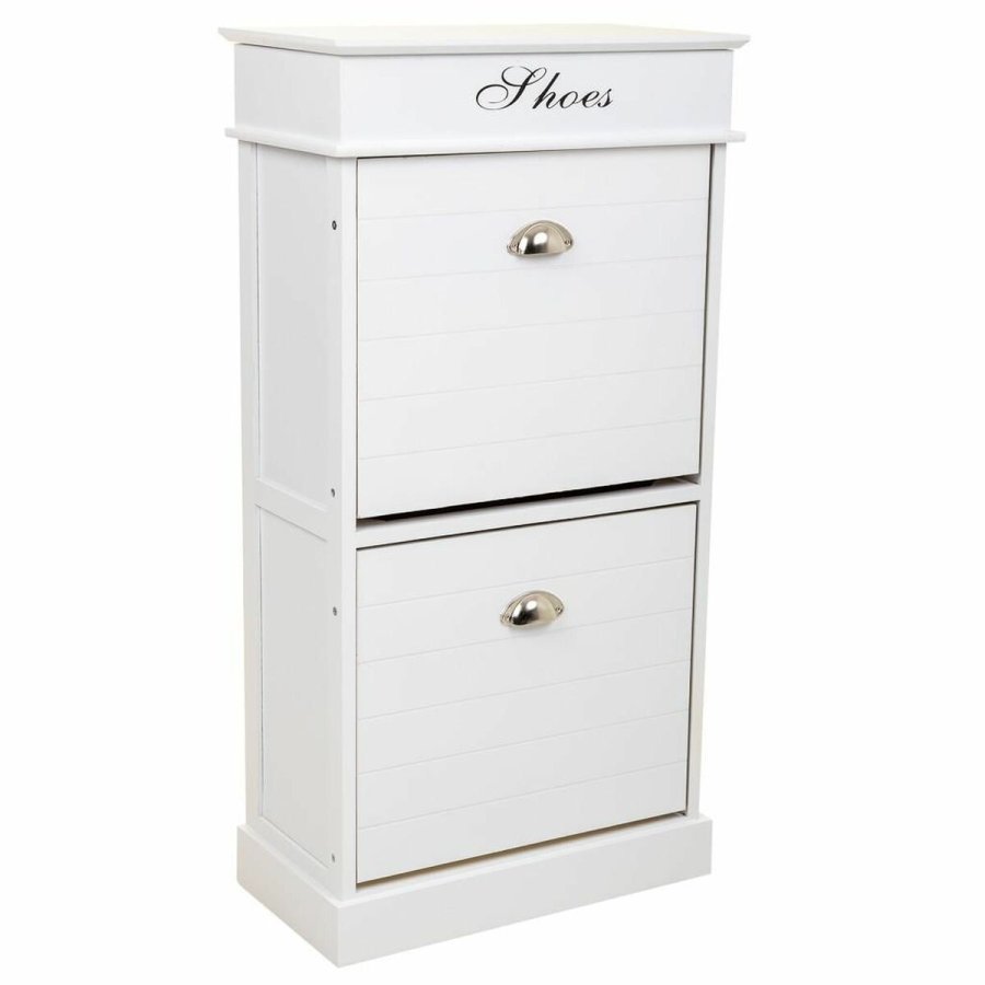 Skostativ Alexandra House Living Hvid 28 x 98 x 50 cm 2 skuffer #1