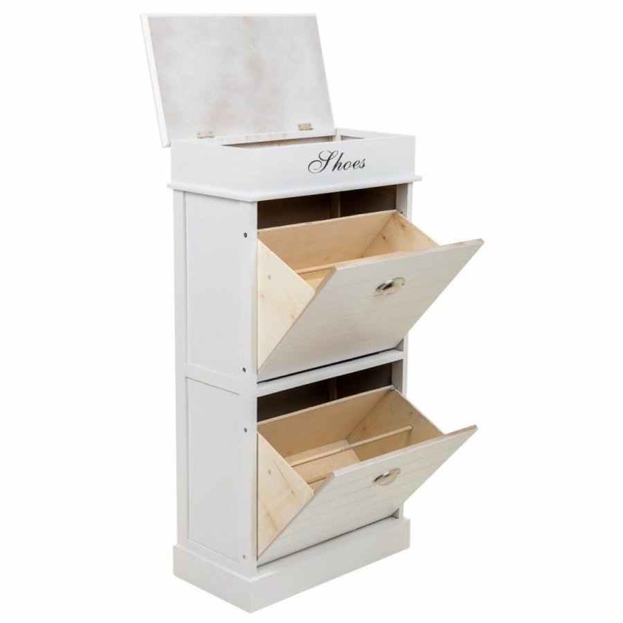 Skostativ Alexandra House Living Hvid 28 x 98 x 50 cm 2 skuffer #7