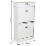 Skostativ Alexandra House Living Hvid 28 x 98 x 50 cm 2 skuffer #19