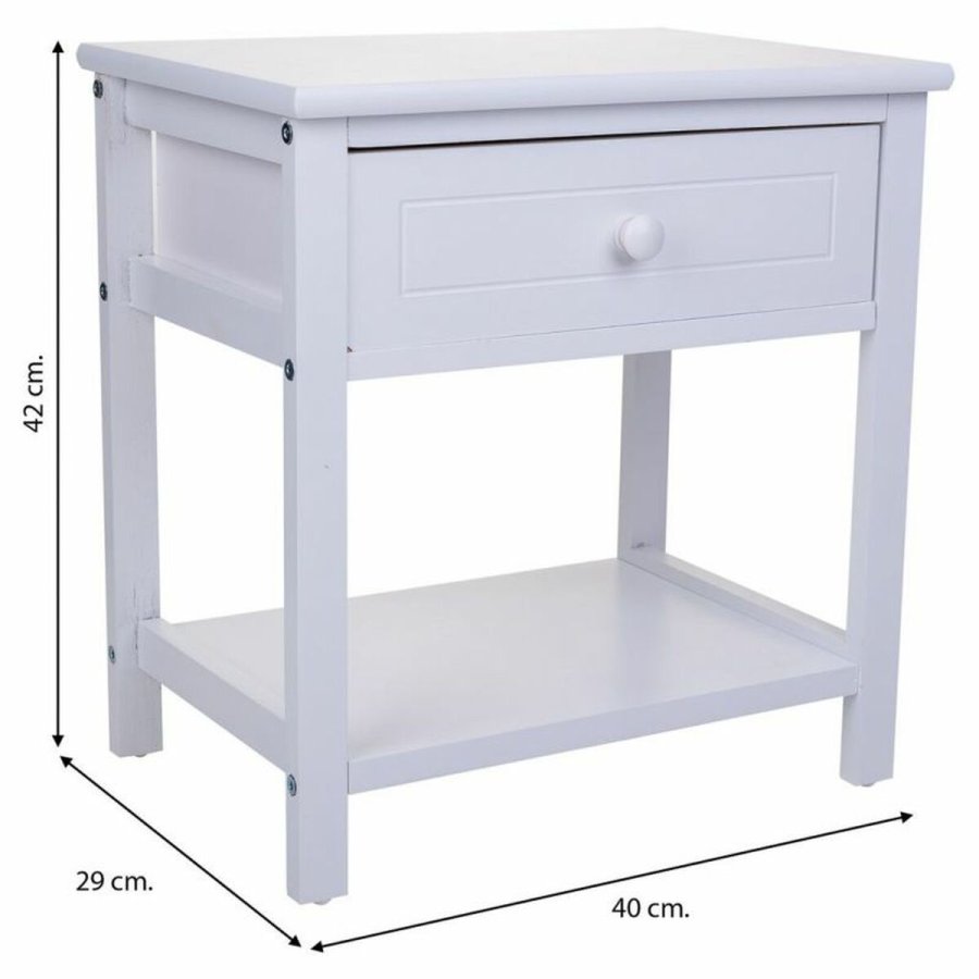 Natbord Alexandra House Living Hvid 29 x 42 x 40 cm #31