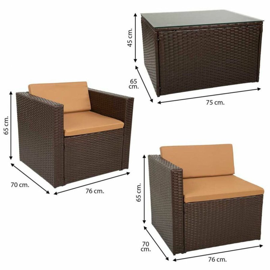 Have mbler Alexandra House Living Brun 65 x 45 x 75 cm 4 Dele #6