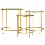 St med 3 borde Alexandra House Living Guld 53 x 60 x 53 cm #2