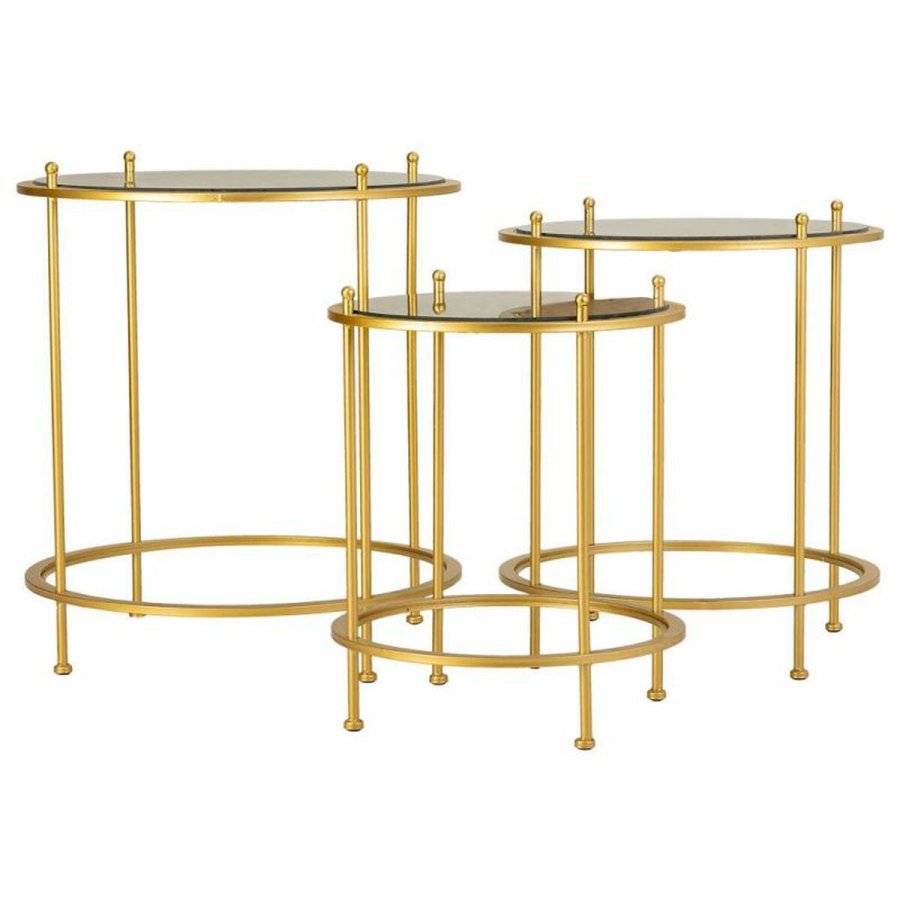 St med 3 borde Alexandra House Living Guld 53 x 60 x 53 cm #2