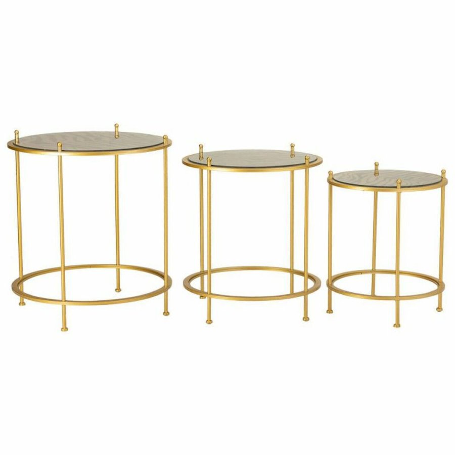 St med 3 borde Alexandra House Living Guld 53 x 60 x 53 cm #4