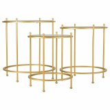St med 3 borde Alexandra House Living Guld 53 x 60 x 53 cm #2