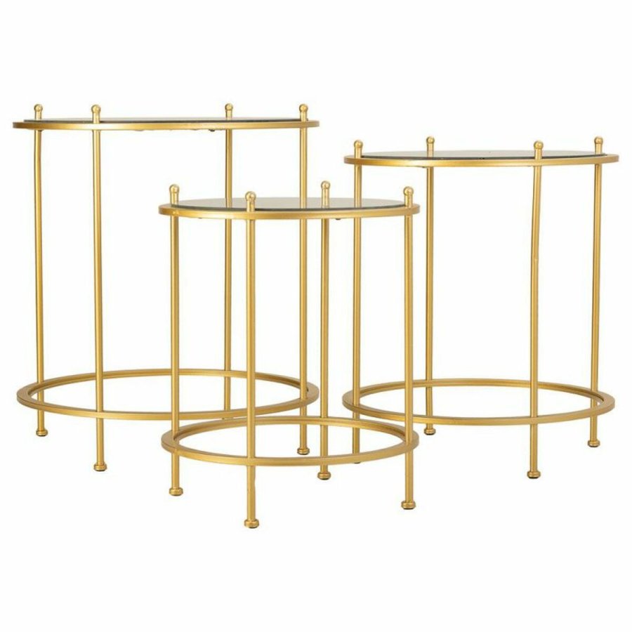 St med 3 borde Alexandra House Living Guld 53 x 60 x 53 cm #2