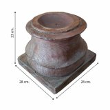 Lysestage Alexandra House Living Brun Akacie Mangotr 28 x 23 x 28 cm #3