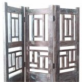 Sammenfoldelig skrm Alexandra House Living Brun Akacie Mangotr 3 x 176 x 114 cm Traditionel stil #3