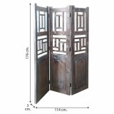 Sammenfoldelig skrm Alexandra House Living Brun Akacie Mangotr 3 x 176 x 114 cm Traditionel stil #5