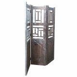 Sammenfoldelig skrm Alexandra House Living Brun Akacie Mangotr 3 x 176 x 114 cm Traditionel stil #2