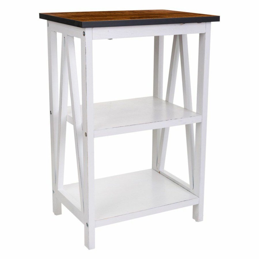Hylder Alexandra House Living Hvid Paulonia tr Tr MDF 30 x 60 x 40 cm #1