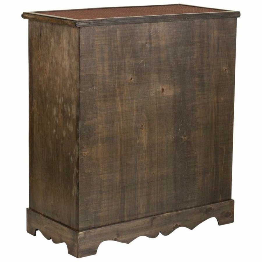 Flaskereol Alexandra House Living Brun Tr Metal 31 x 69 x 63 cm Mbler 2 skuffer 16 flasker #17
