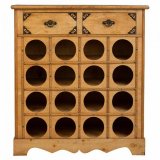 Flaskereol Alexandra House Living Brun Tr Metal 31 x 69 x 63 cm Mbler 2 skuffer 16 flasker #9