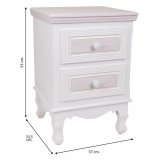 Natbord Alexandra House Living Hvid 33 x 53 x 37 cm #31