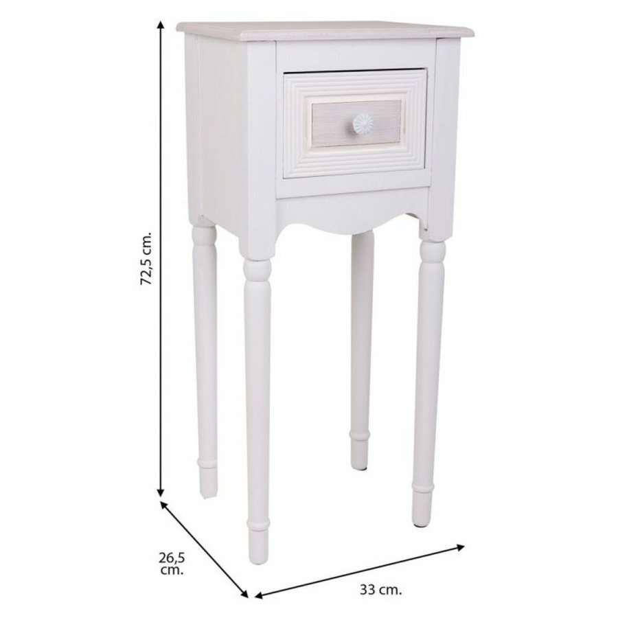 Natbord Alexandra House Living Hvid 26 x 72 x 33 cm #7