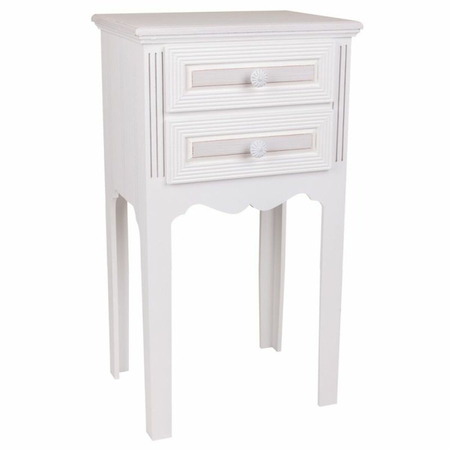 Natbord Alexandra House Living Hvid 28 x 69 x 38 cm #1