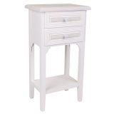 Natbord Alexandra House Living Hvid 26 x 69 x 37 cm #1
