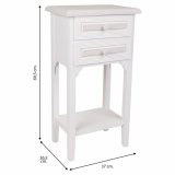 Natbord Alexandra House Living Hvid 26 x 69 x 37 cm #25