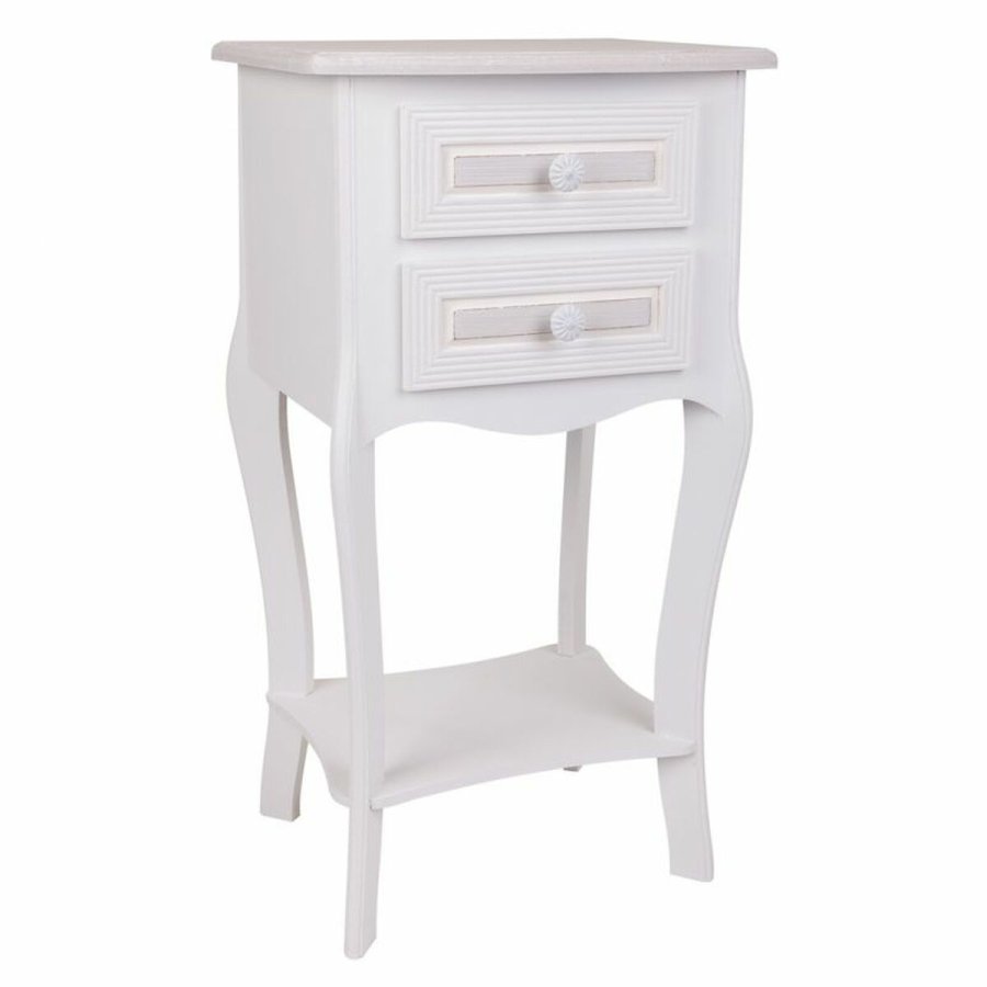 Natbord Alexandra House Living Hvid 31 x 71 x 38 cm #1
