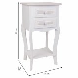 Natbord Alexandra House Living Hvid 31 x 71 x 38 cm #25
