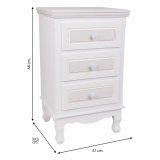 Natbord Alexandra House Living Hvid 33 x 68 x 41 cm #25