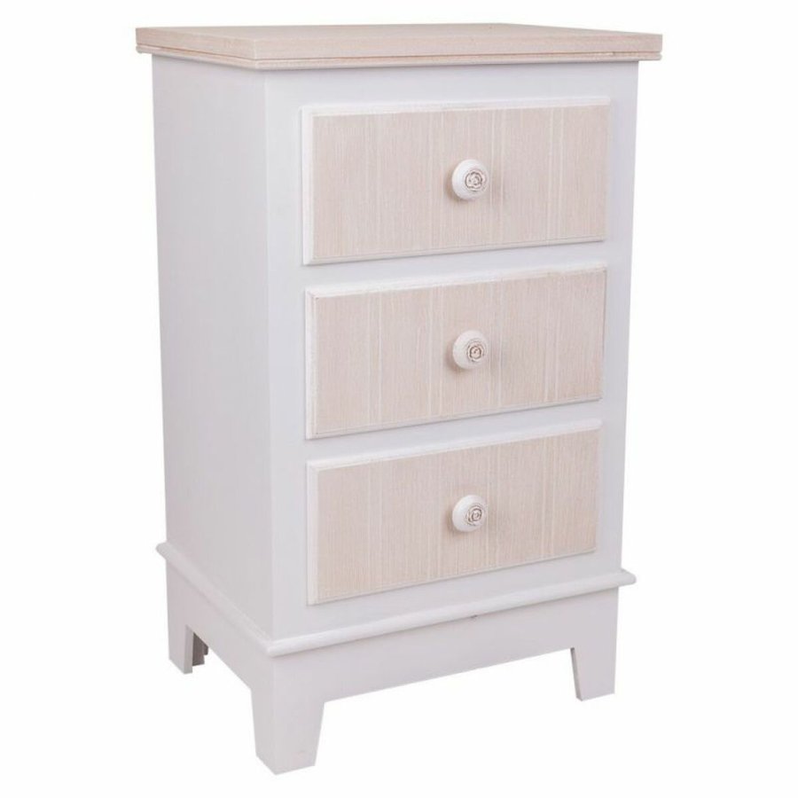 Natbord Alexandra House Living Hvid 30 x 64 x 40 cm #1