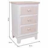 Natbord Alexandra House Living Hvid 30 x 64 x 40 cm #25